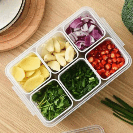 6-in-1 Stackable Food Prep and Spice Container Set