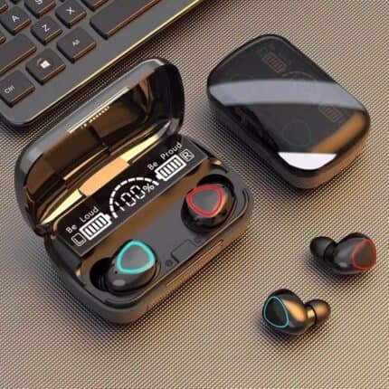 M10 TWS Wireless Earbuds with LED Display & Power Bank Case